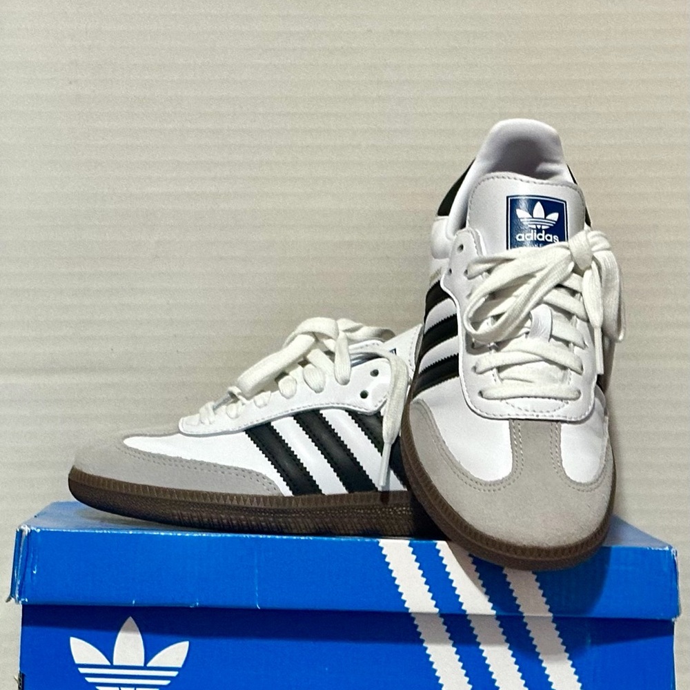 Men Adidas Samba OG Blue Box - White/Black 5.5